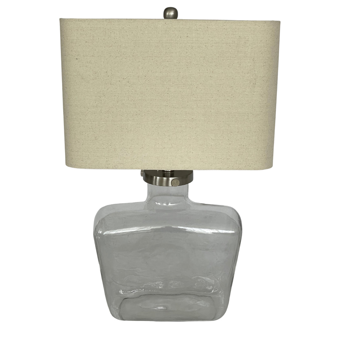 Fillable Bottle Lamp W Linen Shade - Lamp Base & Shade