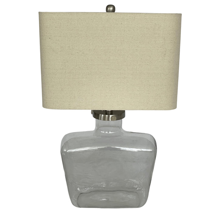 Fillable Bottle Lamp W Linen Shade - Lamp Base & Shade