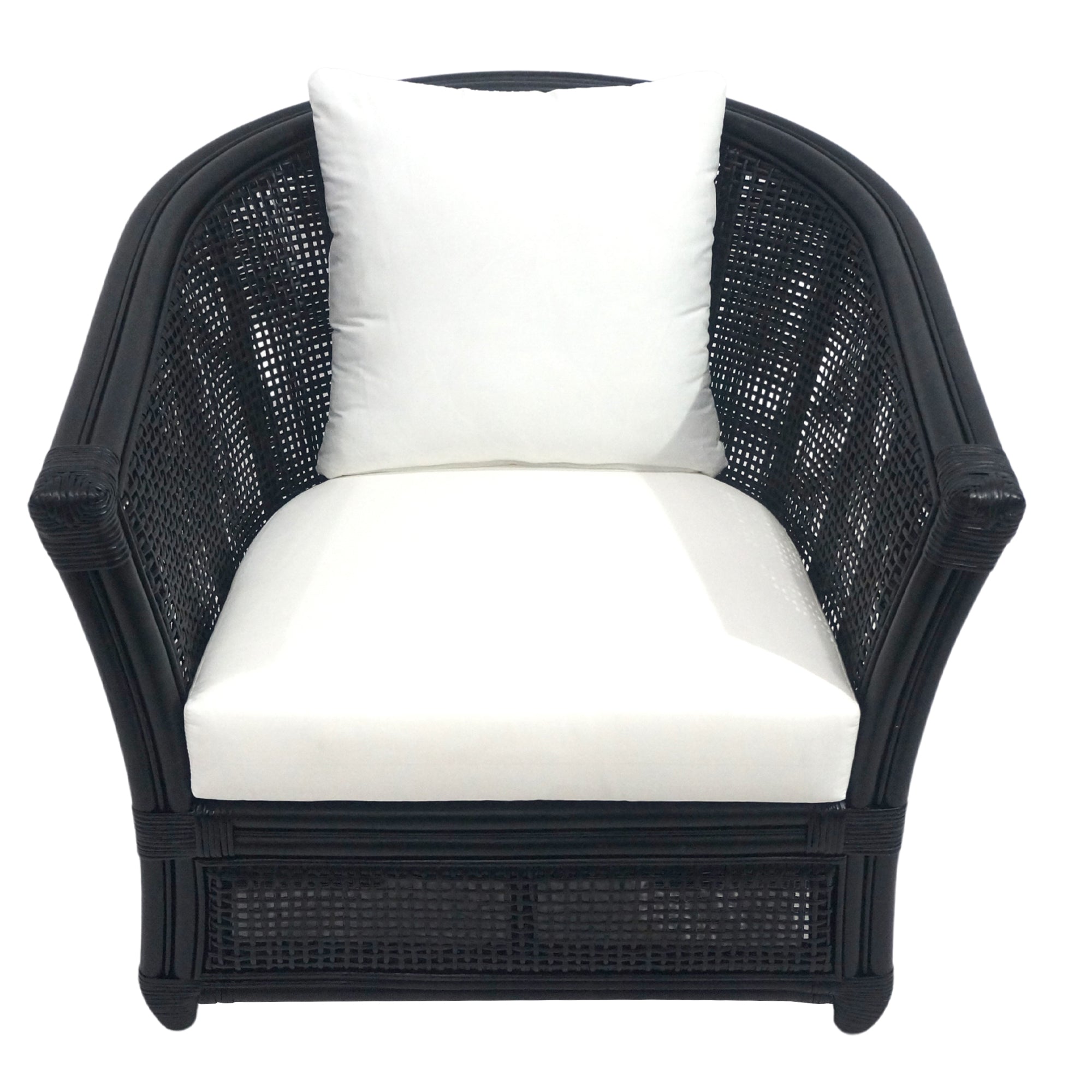 Cayman Rattan Armchair W Cushions Black