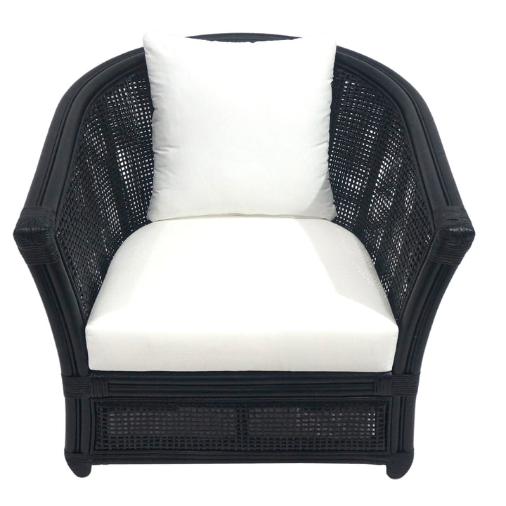 Cayman Rattan Armchair W/ Cushions Black