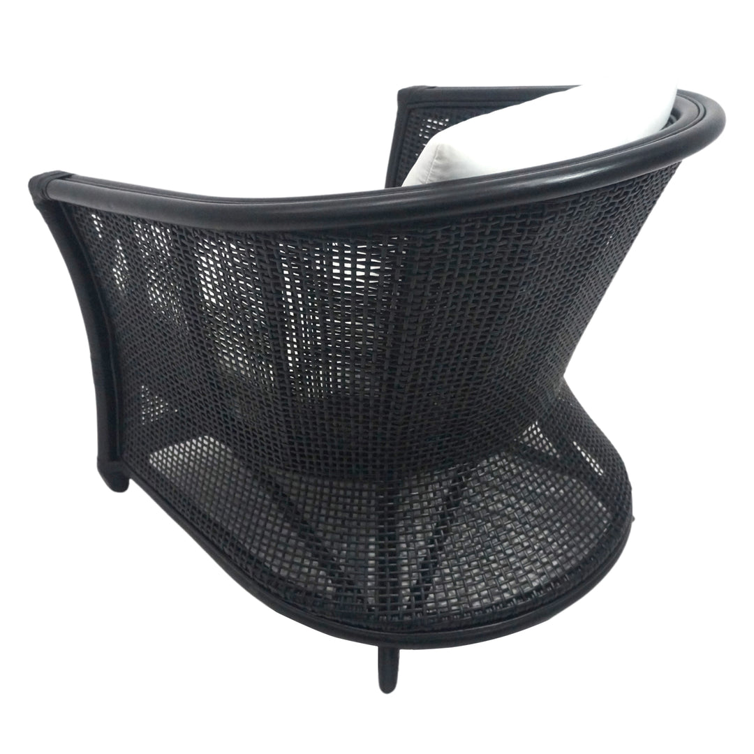 Cayman Rattan Armchair W/ Cushions Black