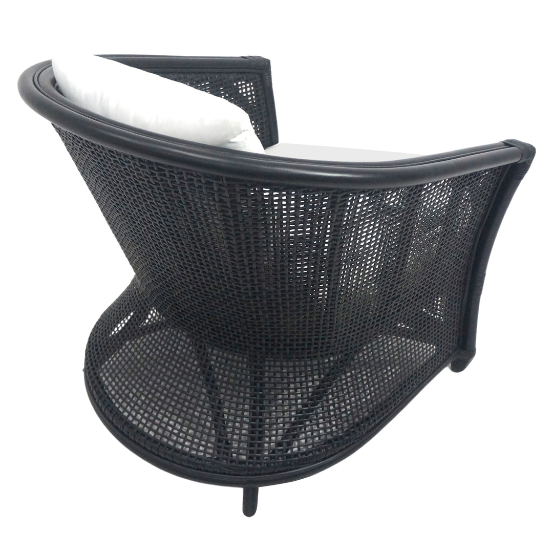 Cayman Rattan Armchair W/ Cushions Black