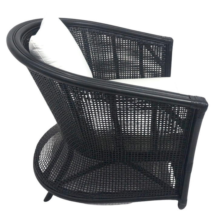 Cayman Rattan Armchair W/ Cushions Black