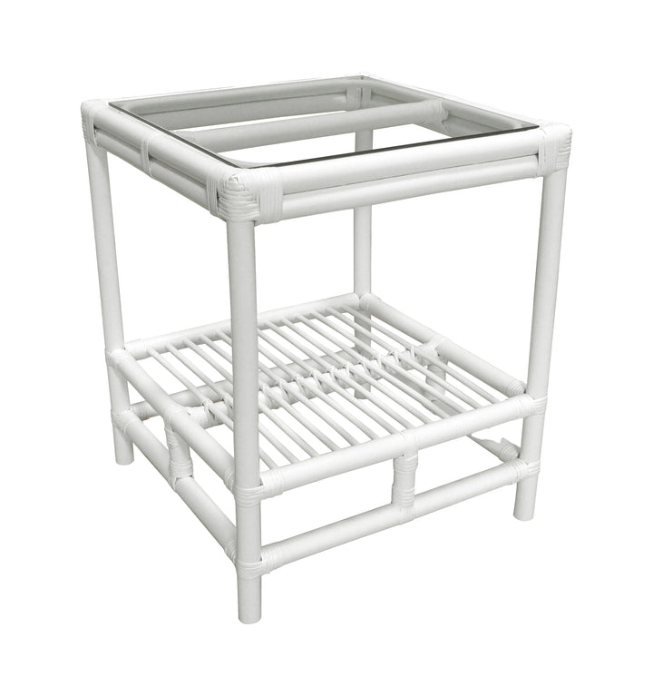 Havana Rattan Side Table White