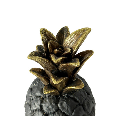 Carina Black Pineapple with Gold Leaves Small
