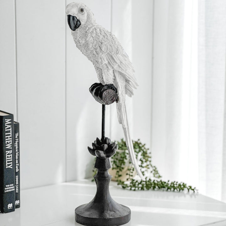 Alexa Parrot Sculpture White