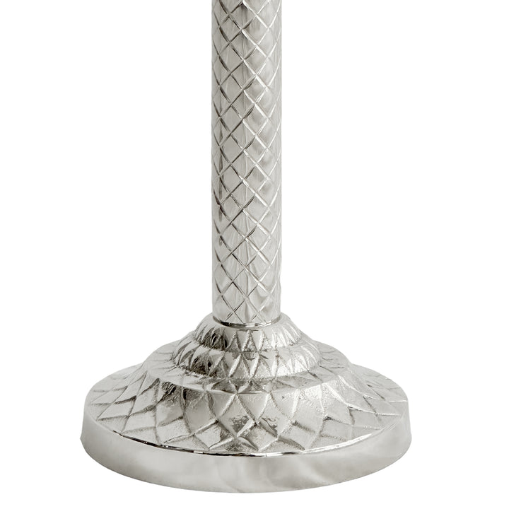 Raffles Palm Candle Stick Silver Medium