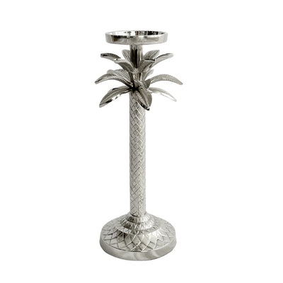 Aspen Palm Candle Stick Silver Small
