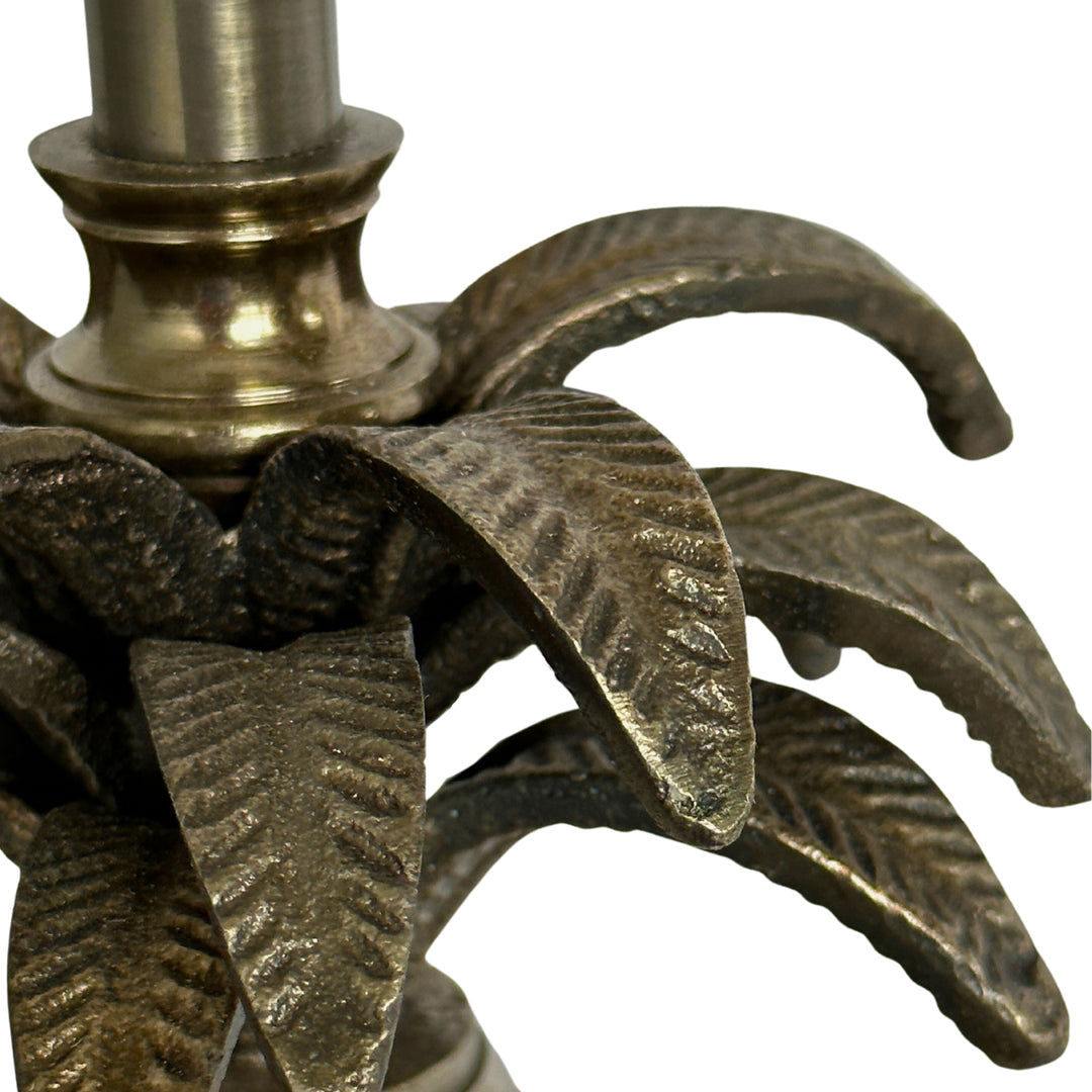 Caribbean Pineapple Table Lamp Base Antique Silver