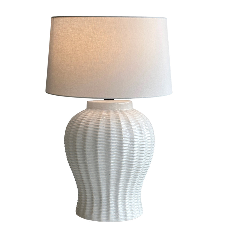 Koshi Ceramic Table Lamp Base White
