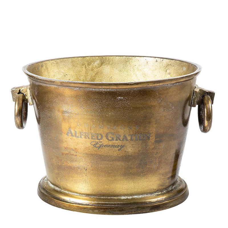 Jacque Oval Ice Bucket Brass