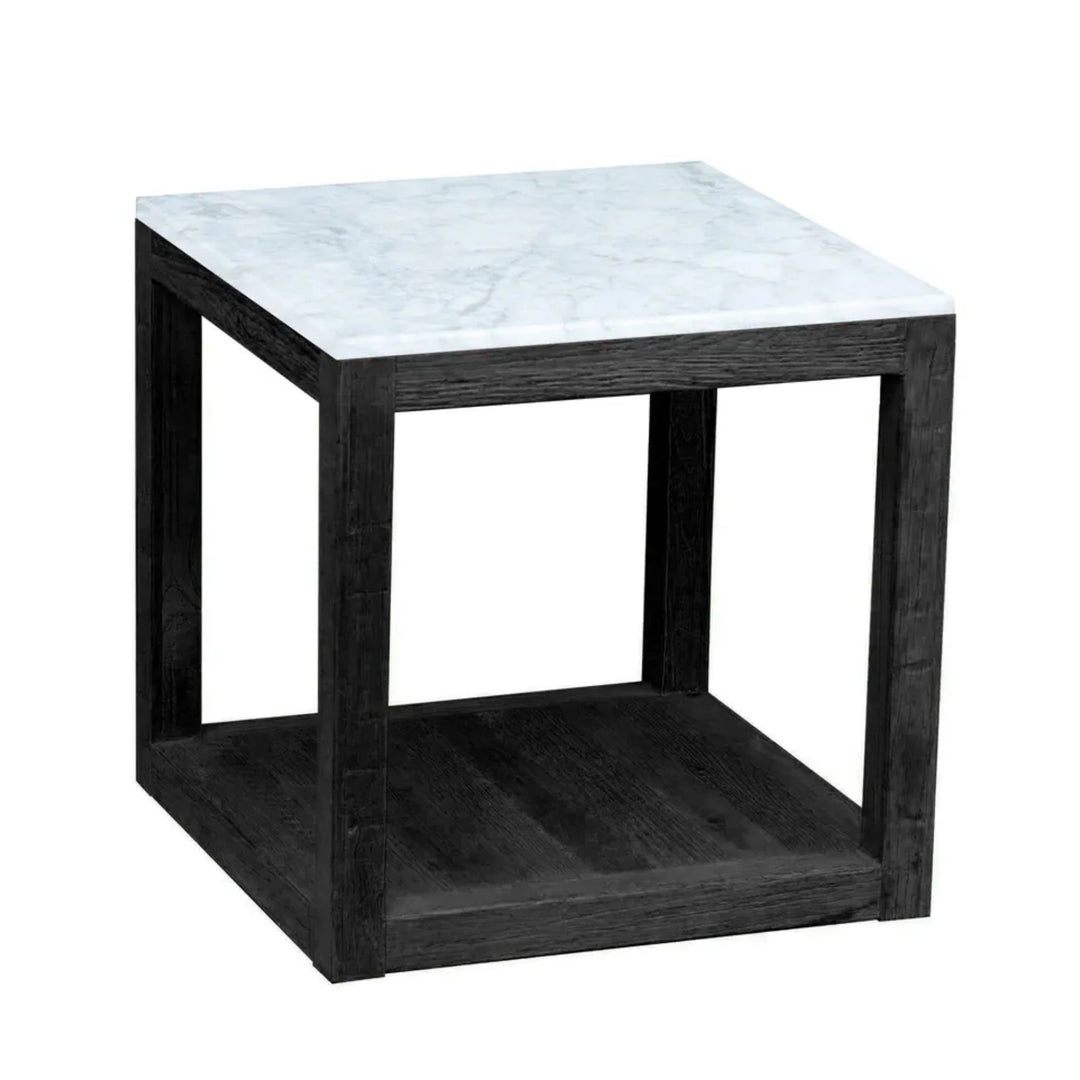 Denver Marble Side Table Black