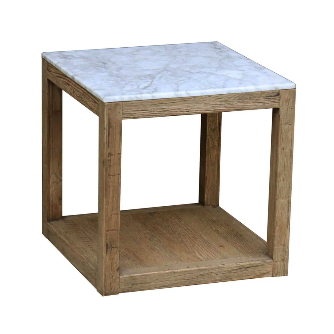 Denver Marble Side Table White