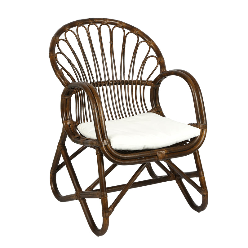 Zander Rattan Chair W/Cushion