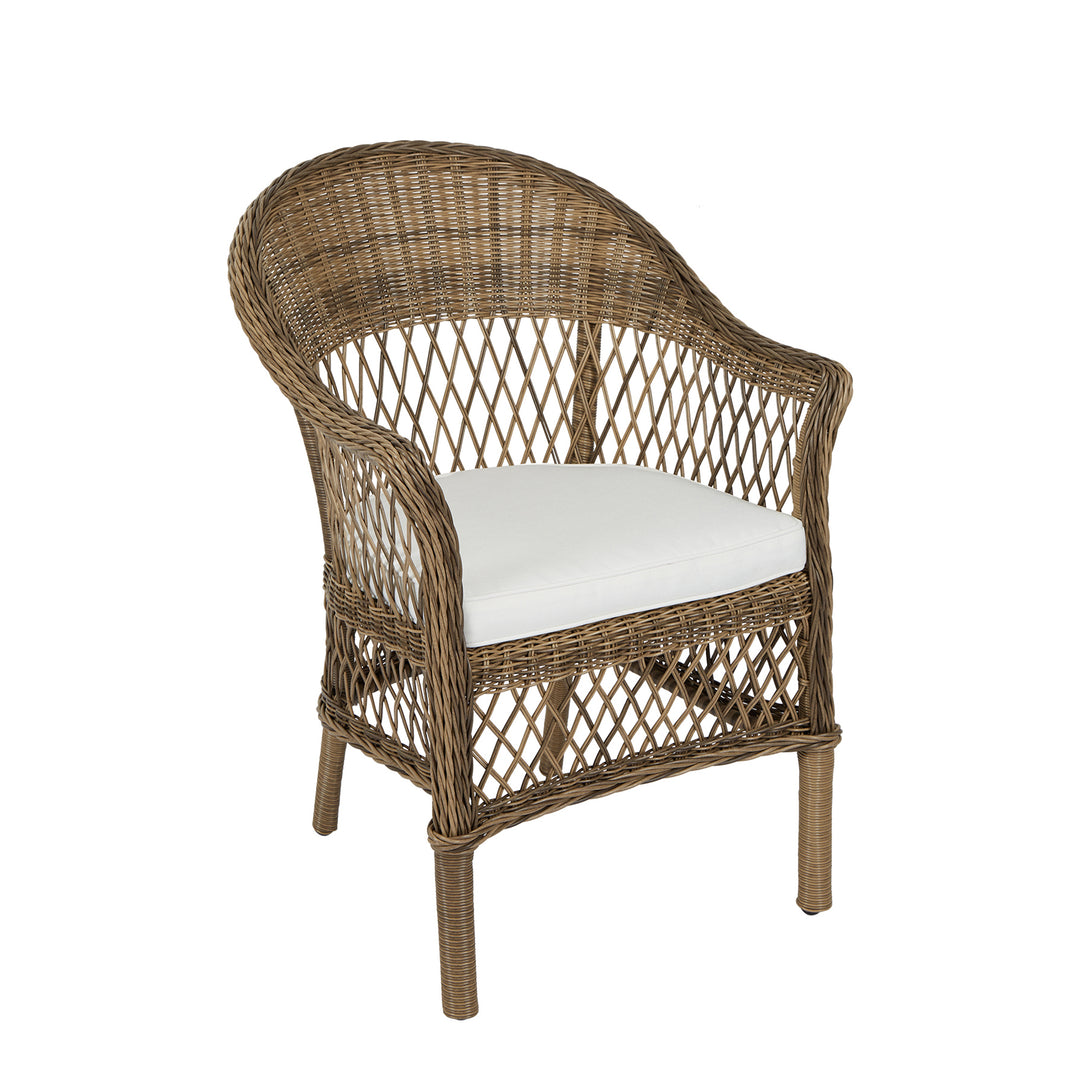 Marco Aluminium Synthetic Wicker Chair Natural -Outdoor