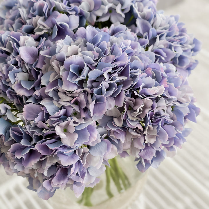 Hydrangea Stem Soft Touch 50cm Blue