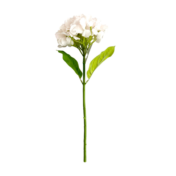 Hydrangea Stem Soft Touch 50cm White Pink