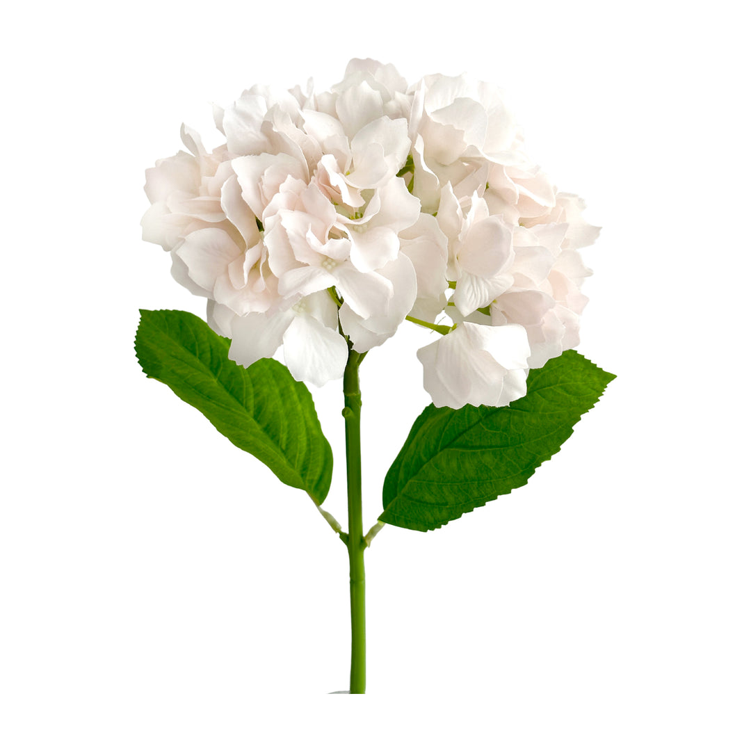 Hydrangea Stem Soft Touch 50cm White Pink