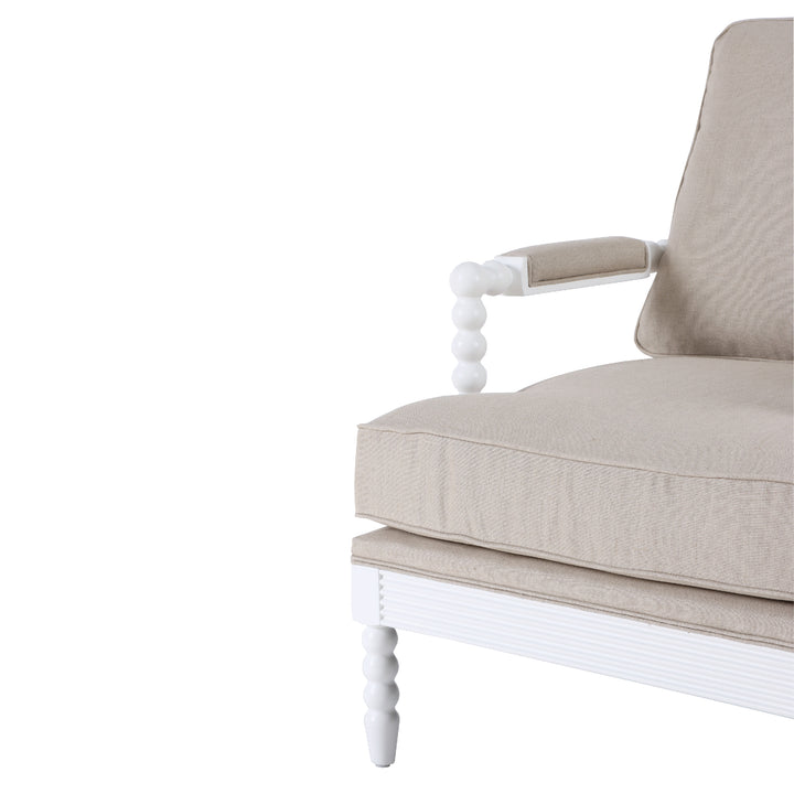 Elizabeth Bobbin Hamptons Armchair White