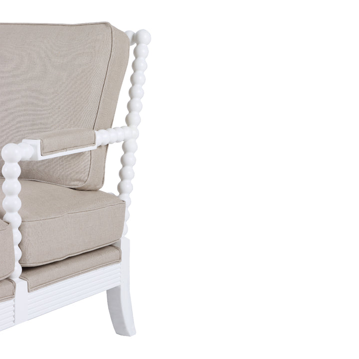 Elizabeth Bobbin Hamptons Armchair White