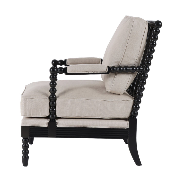 Elizabeth Bobbin Hamptons Armchair Black