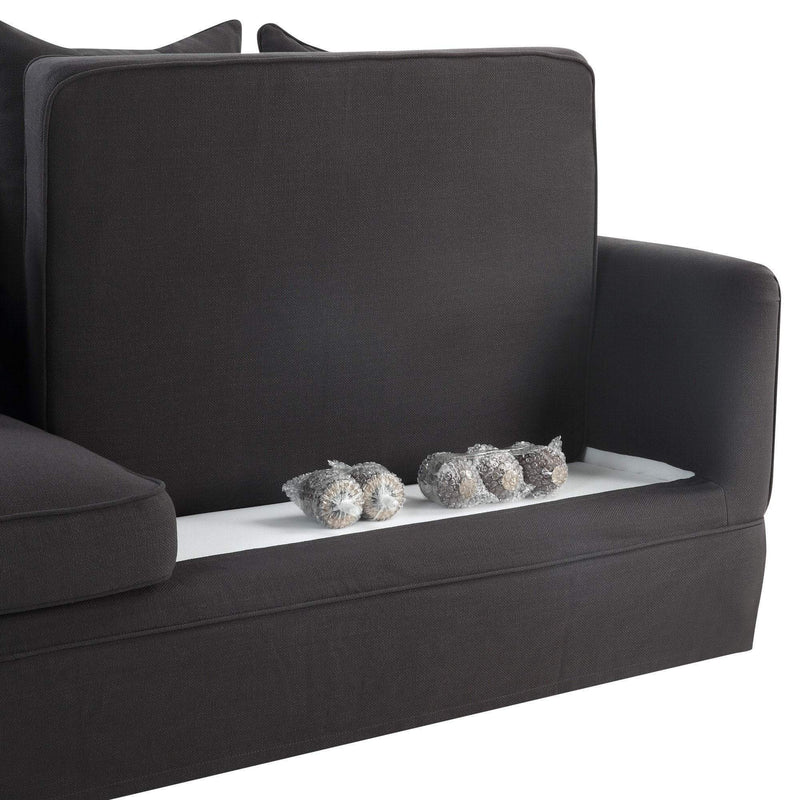 Noosa Hamptons 3 Seat Queen Sofa Bed Charcoal