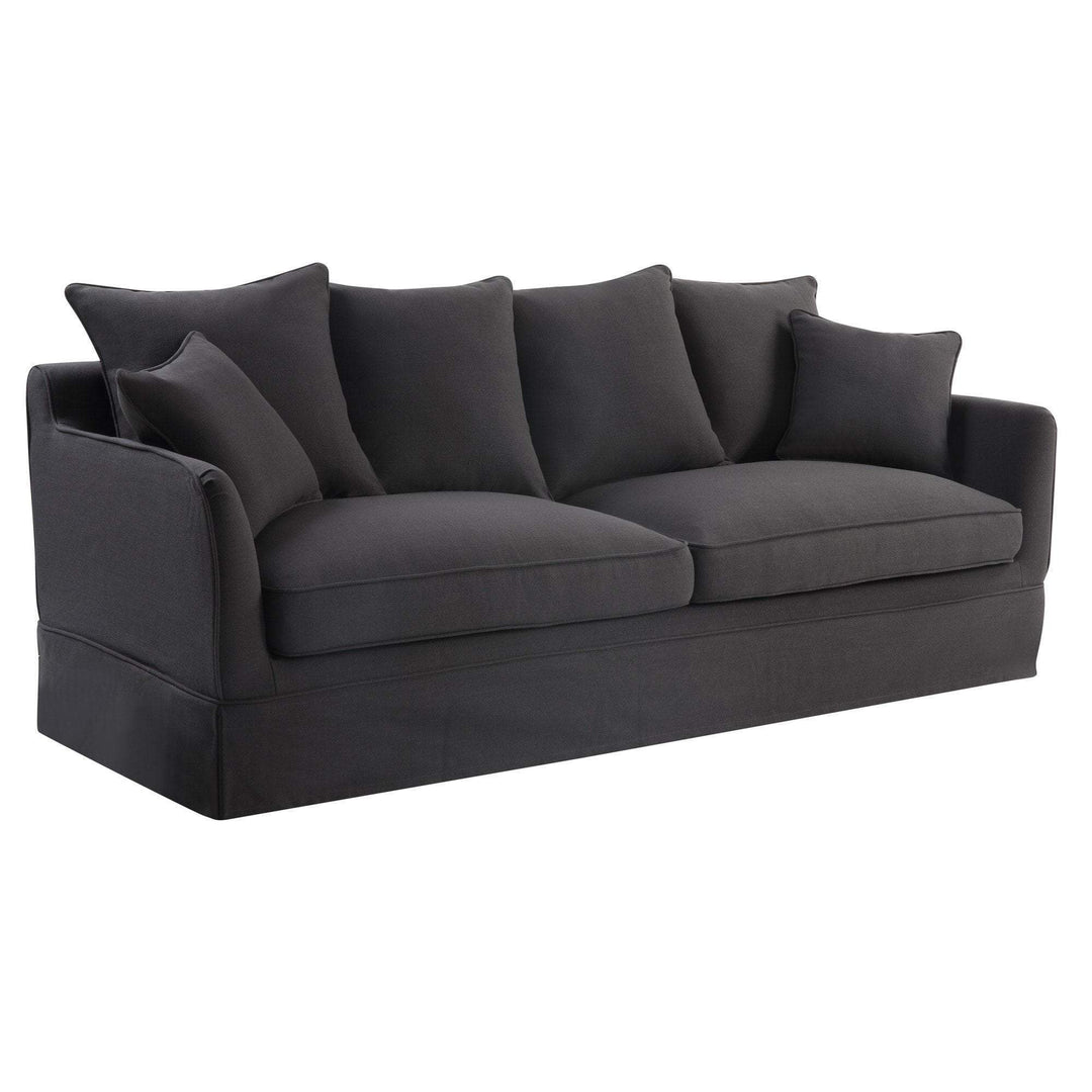 Noosa Hamptons 3 Seat Queen Sofa Bed Charcoal