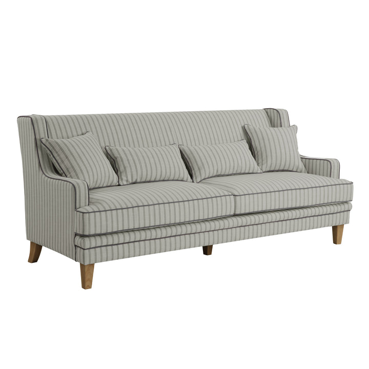 Bondi Hamptons 3 Seat Sofa Blue/White Pin Stripe