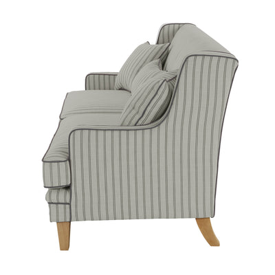 Bondi Hamptons 3 Seat Sofa Blue/White Pin Stripe Linen Blend