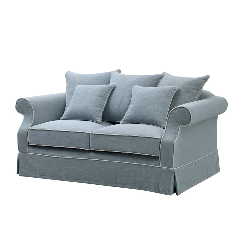 Avalon 2 Seat Hamptons Sofa Beach Linen Blend