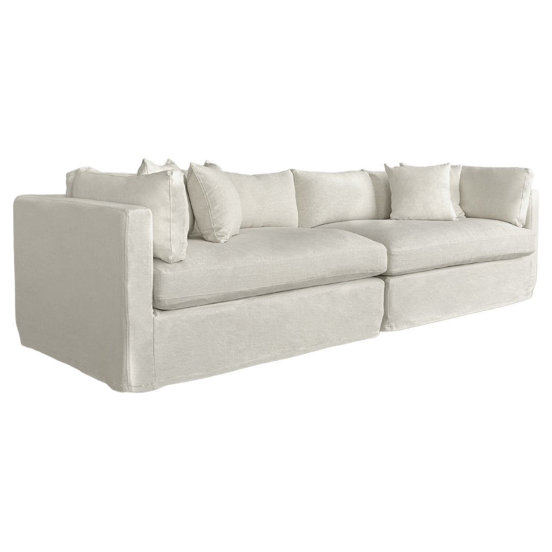 Marbella 4 Seat Slip Cover Sofa Ivory