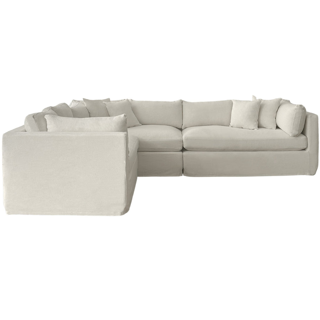 Marbella Modular Slip Cover Sofa Ivory Left