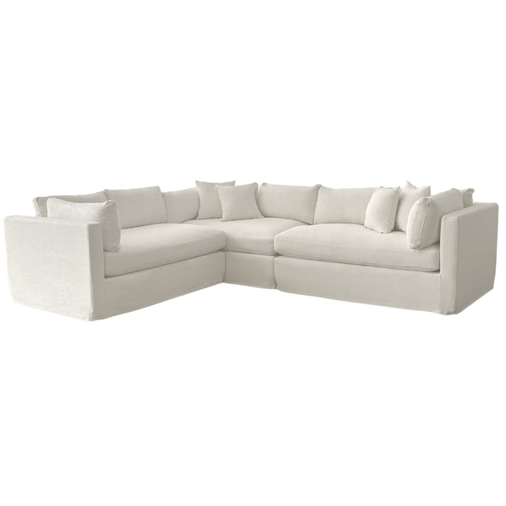 Marbella Modular Slip Cover Sofa Ivory Left