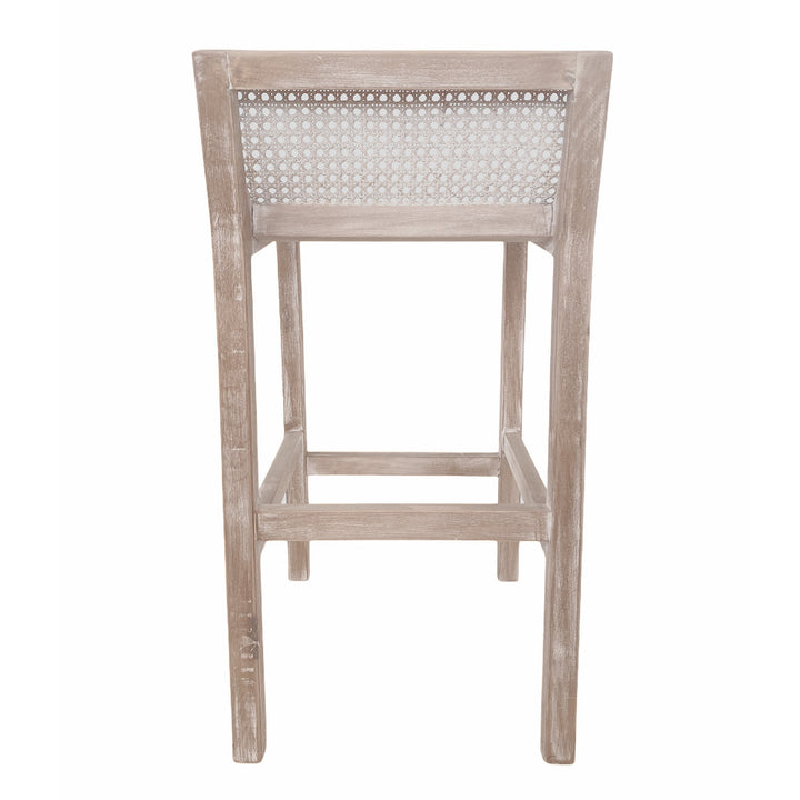 Amalfi Elm Wood and Rattan Barstool Natural