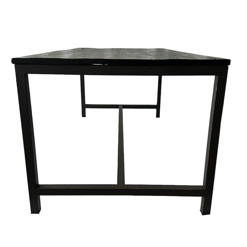 Boston Recycled Elm Dining Table in Black