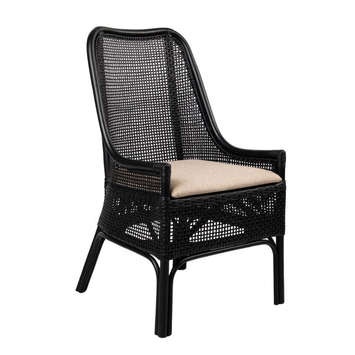 Victoria Hamptons Dining Chair Black