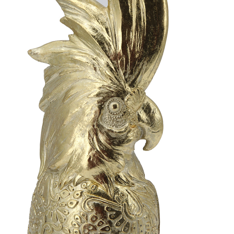 Opulent Decorative Parrot Statue in Gold  H33cm