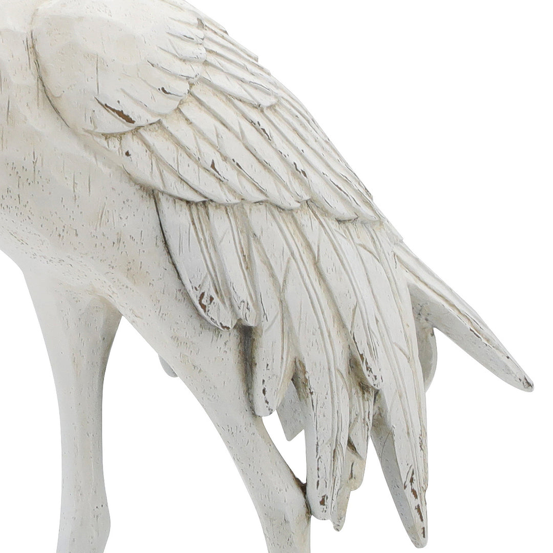 Elegant White Bird Statue H58cm