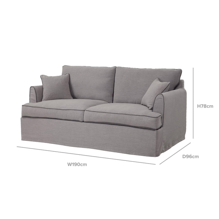 Byron Hamptons 2.5 Seat Sofa Pebble Grey