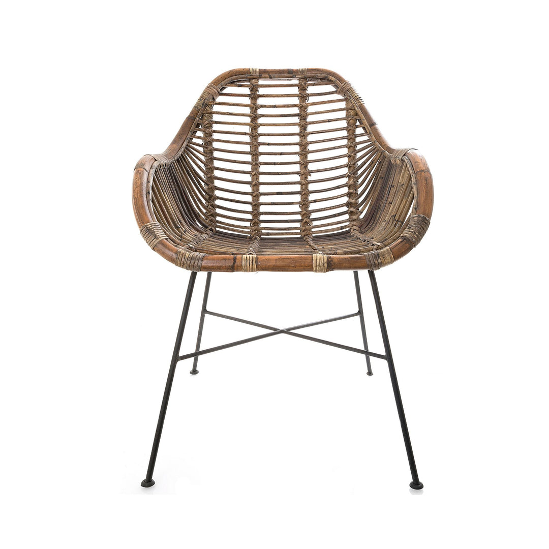 Rattan Chair Iron Natural