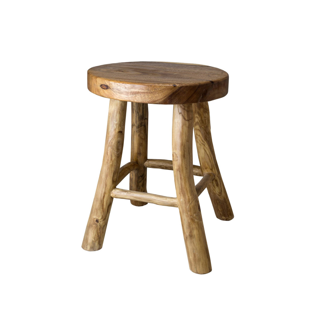 Teak Stool Lacquered