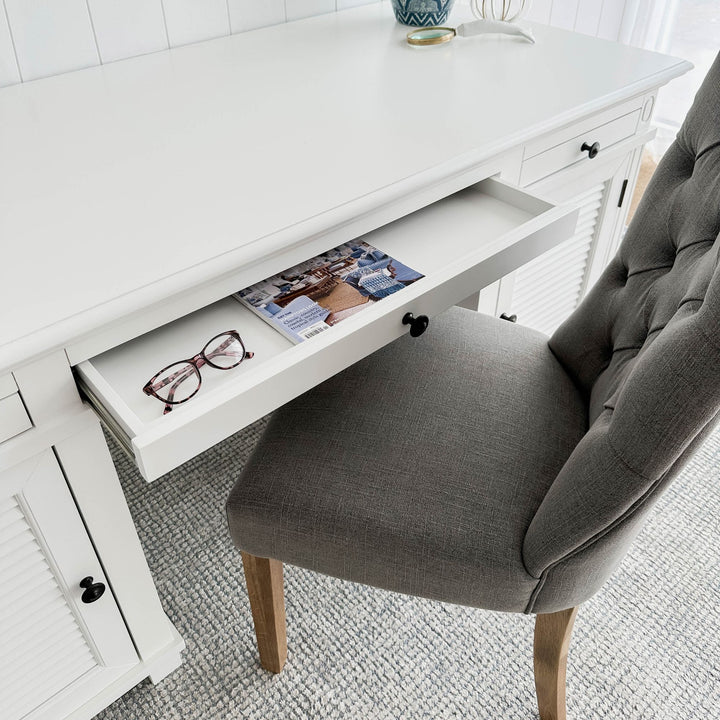 West Beach Hamptons Desk White W/ Shutter Doors