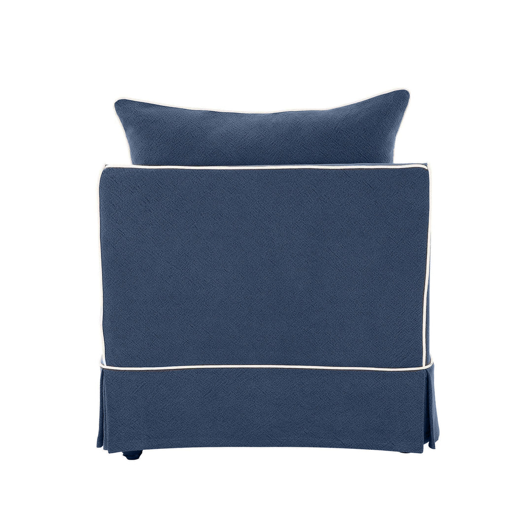 Noosa Hamptons Armchair Navy W/White Piping