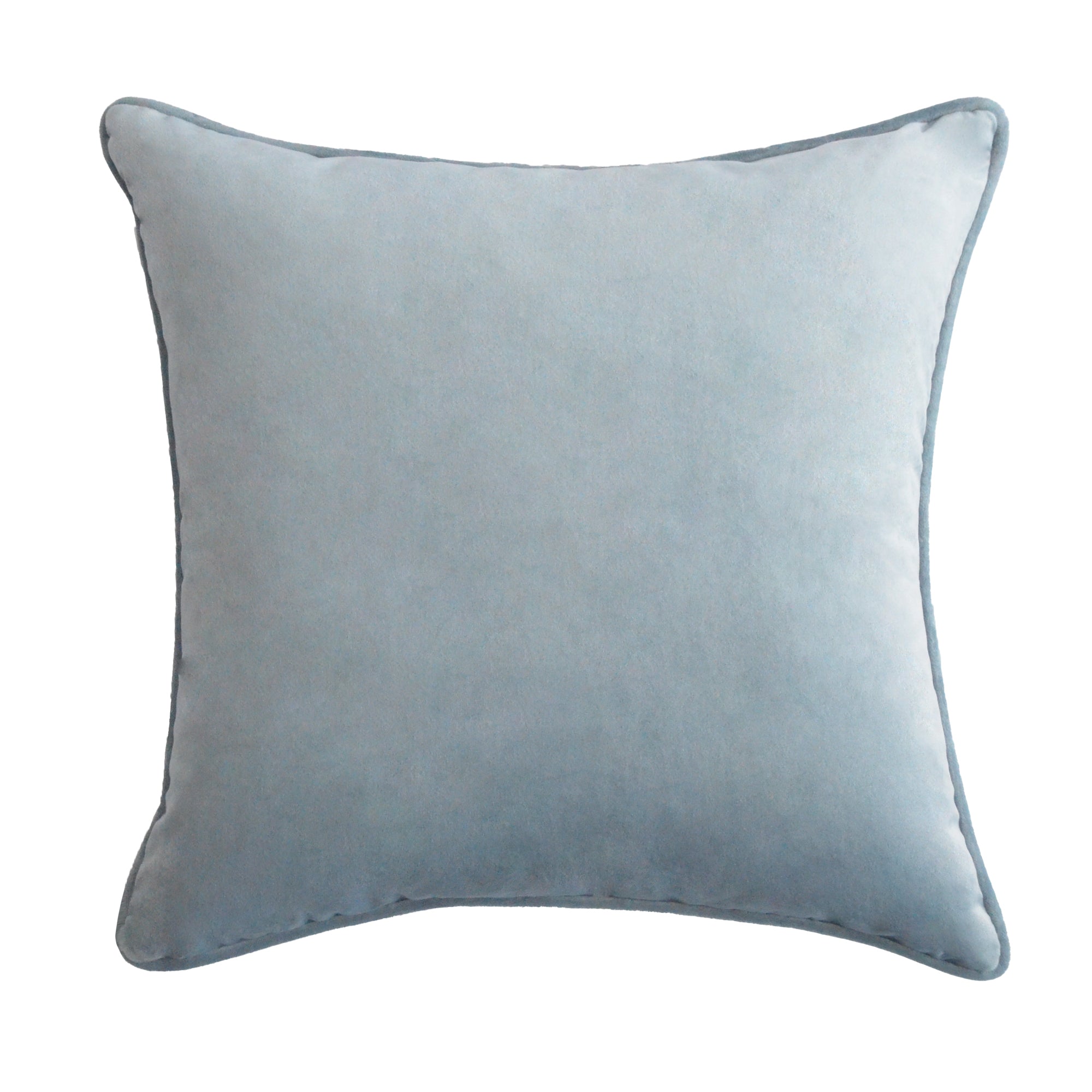 55cm Throw Cushion Light Blue Velvet OneWorld Collection