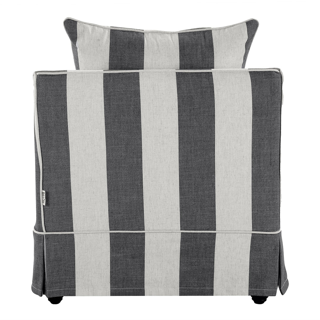 Armchair Slip Cover - Noosa Grey & Cream Stripe - OneWorld Collection