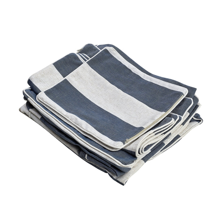 Armchair Slip Cover - Noosa Denim Cream Stripe - OneWorld Collection