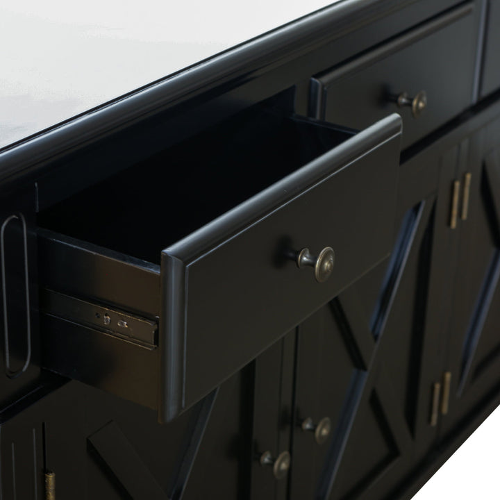 Sorrento Black 4 Door Buffet - OneWorld Collection