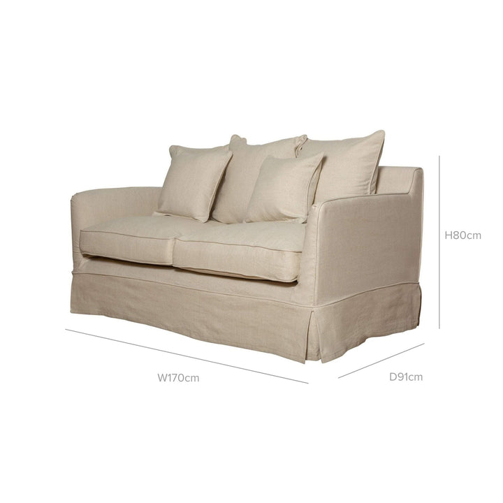 Noosa 2 Seat Sofa Beige - OneWorld Collection