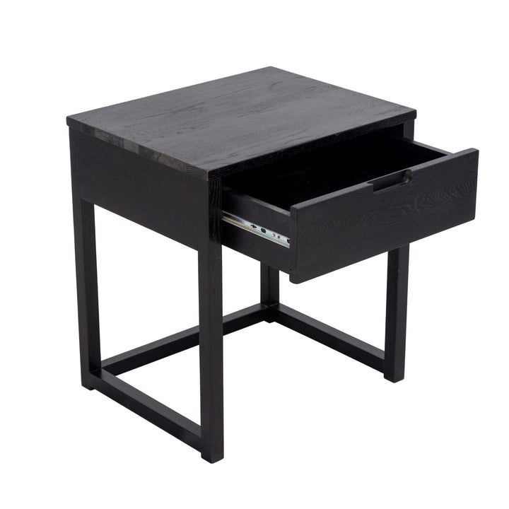 Oslo Black Oak Bedside Table - OneWorld Collection