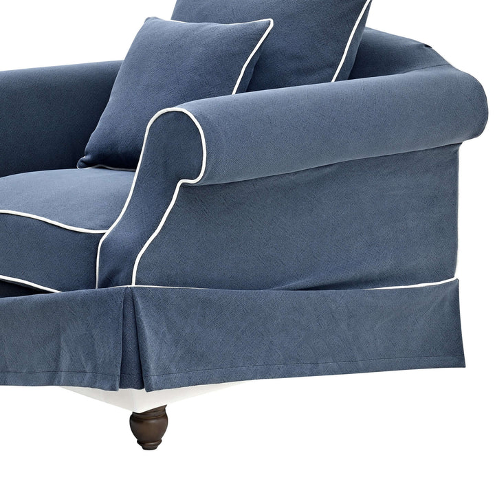 Armchair Slip Cover - Avalon Navy - OneWorld Collection